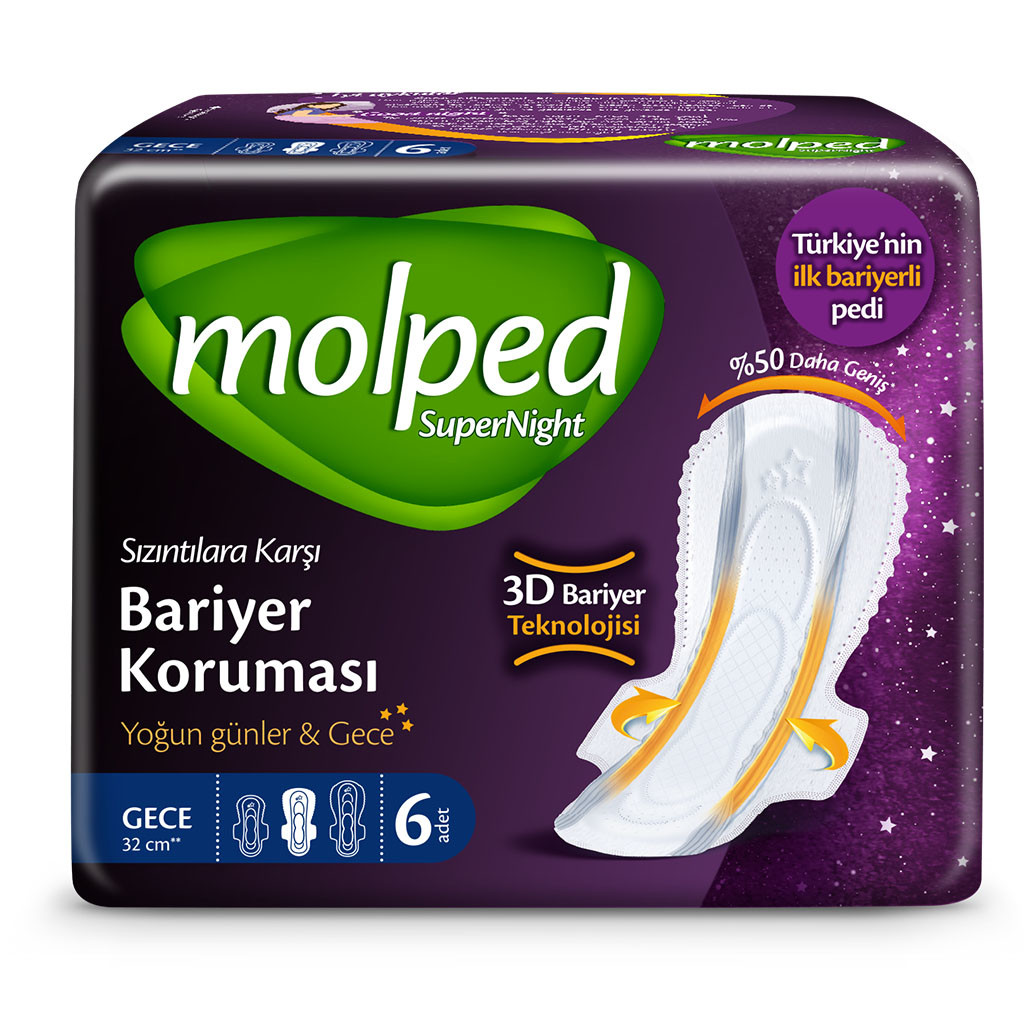 MOLPED SÜPERNİGHT GECE 6'LI