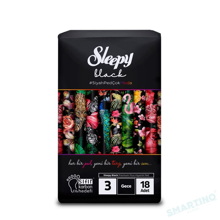SLEEPY BLACK SOFT PED GECE 3 NO 18'Lİ