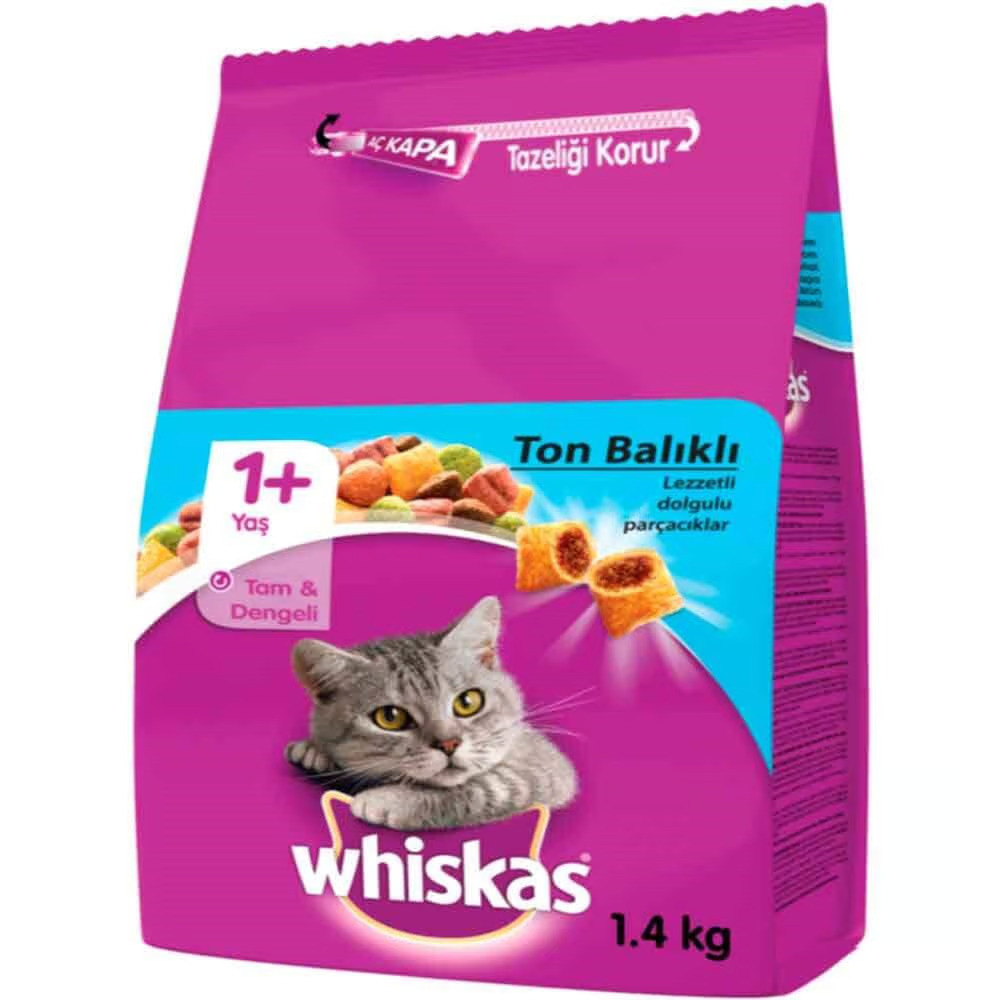 WHİSKAS KURU MAMA TON BALIKLI 1,4KG +1YAŞ