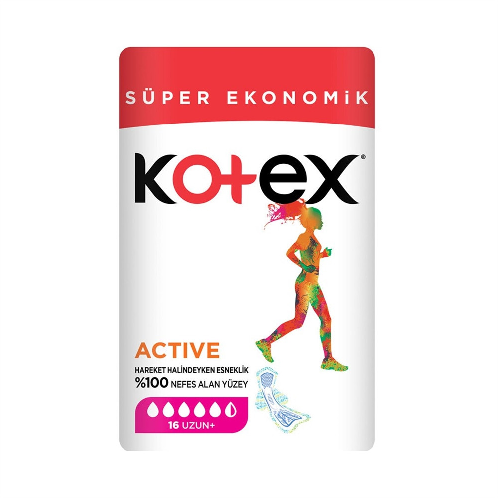 KOTEX ACTİVE QUADRO UZUN 16'LI