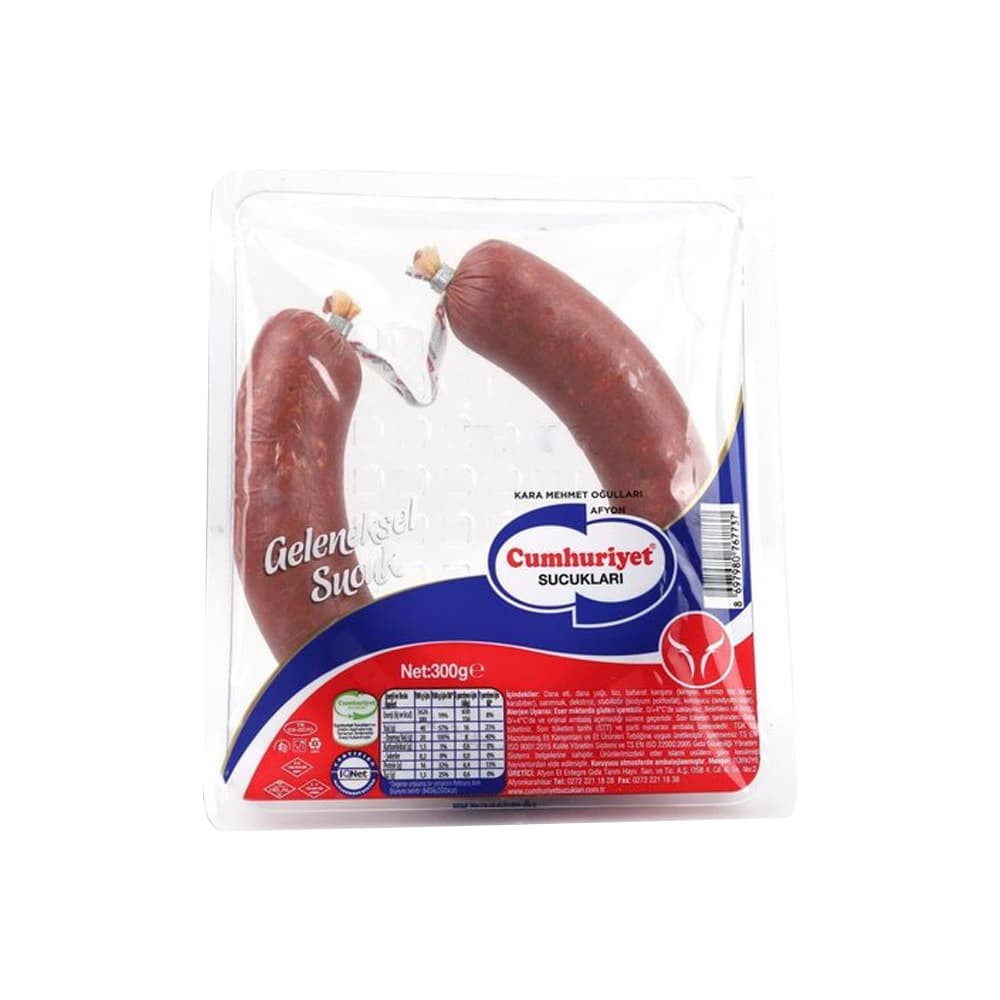 CUMHURİYET FERMENTE DANA SUCUK 300GR