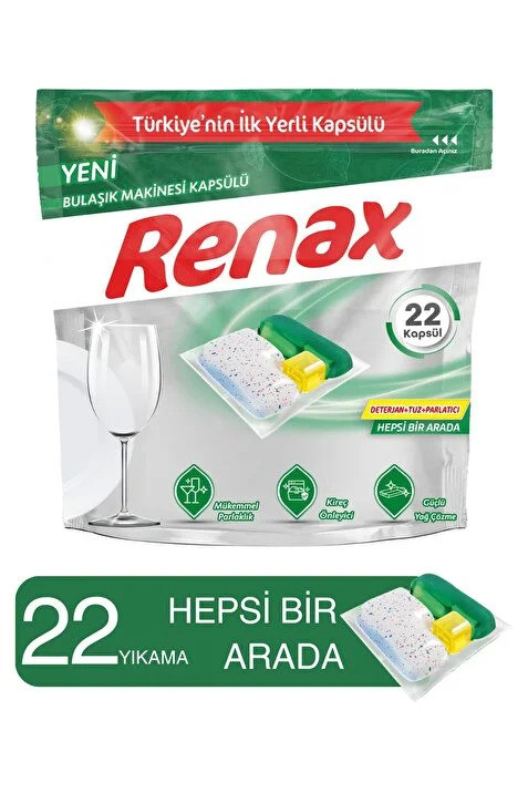 RENAX BULAŞIK MAK.TABLET 22'Lİ