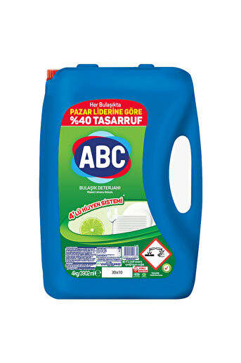 ABC BULAŞIK DETARJANI LİMON 4LT
