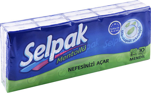 SELPAK MENDİL MENTOLLÜ 10LU