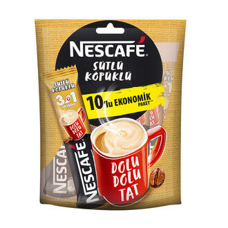 NESCAFE 3Ü1 ARADA SÜTLÜ KÖPÜKLÜ 10'LU