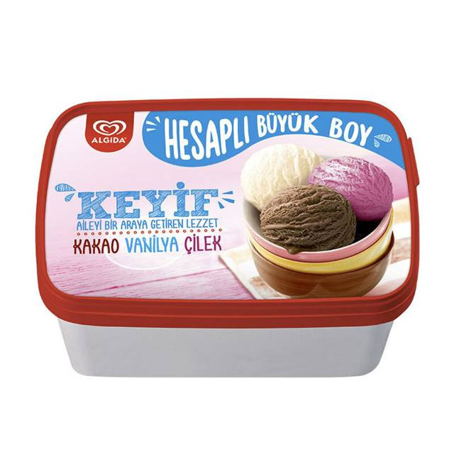 ALGİDA KEYİF ÇİLEK VAN.KAKAO 1400ML