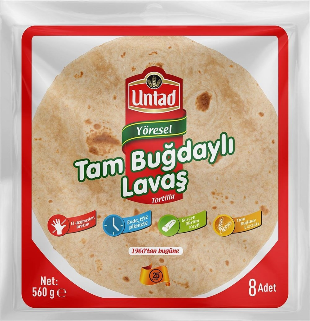 UNTAD LAVAŞ EKMEĞİ TAM BUĞ.560GR