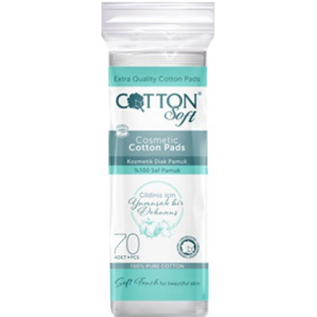 COTTON MAKYAJ TEMİZLEYİCİ PAMUK 70'Lİ
