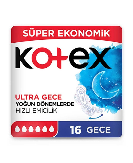 KOTEX QUADRO GECE 16'LI