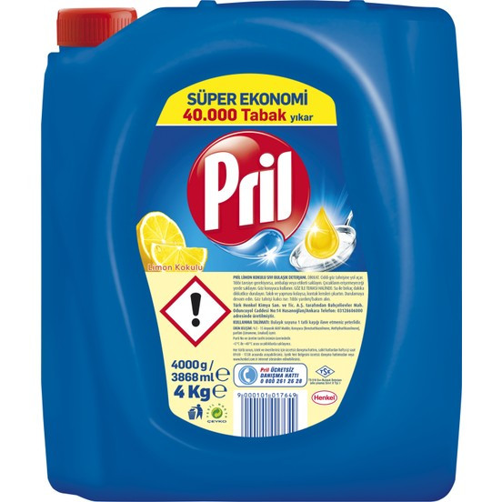 PRİL BULAŞIK DET.LİMON KOKULU .4KG