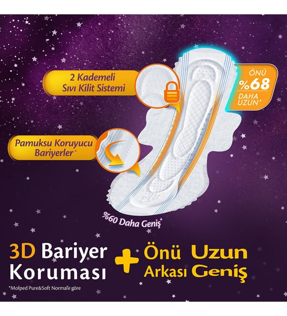 MOLPED S.NİGHT ÖNÜ UZUN GECE PLUS 5ADET