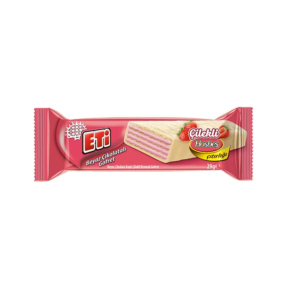 ETİ GOFRET ÇİLEKLİ BEYAZ ÇİK.29GR