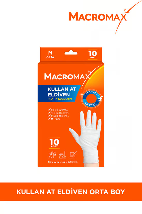 MACROMAX MUAYNE ELDİVENİ M BEDEN 10'LU