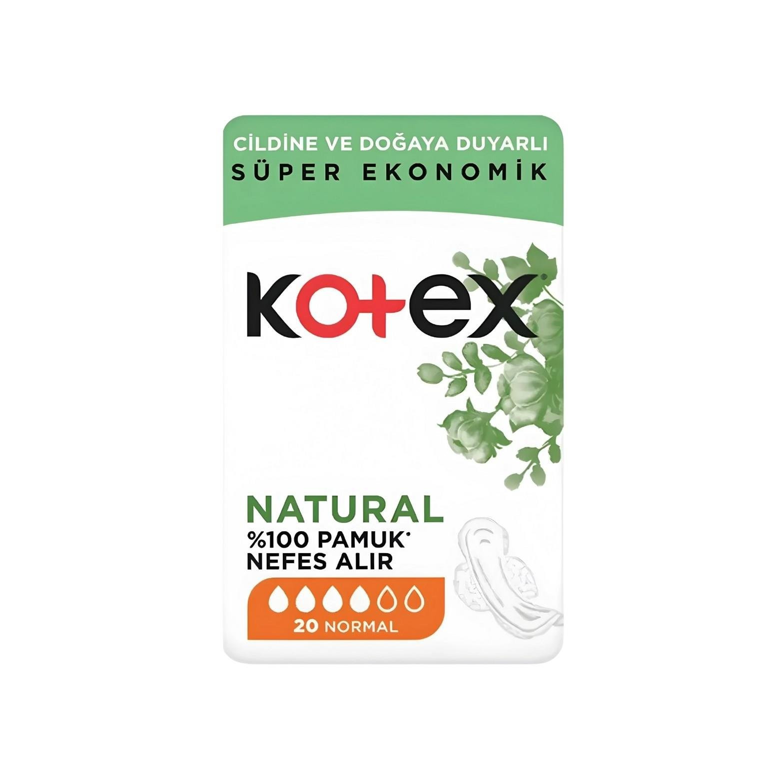 KOTEX QUADRO NORMAL NAT.20'Lİ