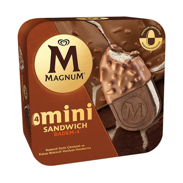 ALGİDA MAGNUM SAND.BADEM MİNİ 4X400ML