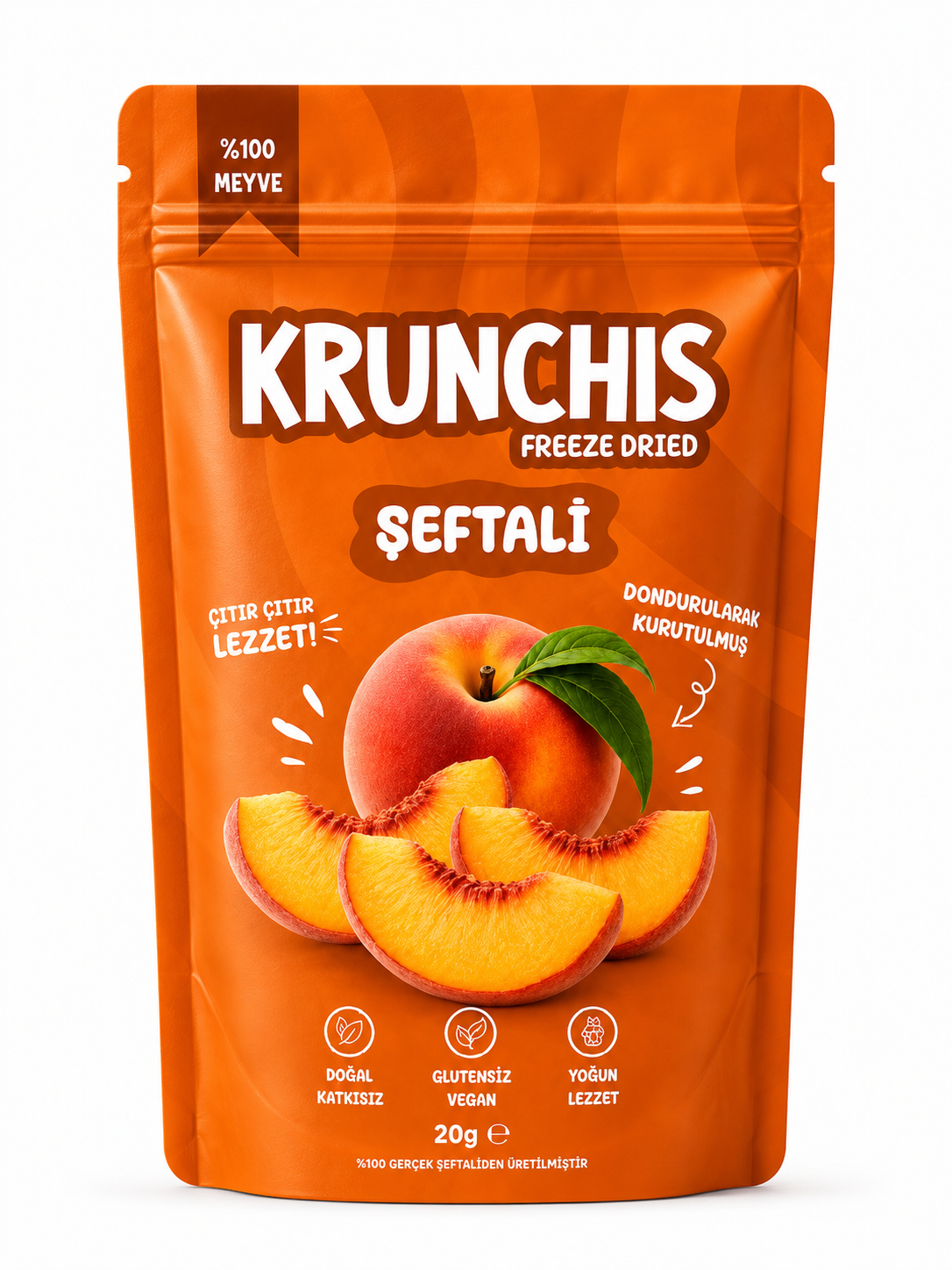 KRUNCHIS KURUTULMUŞ ŞEFTALİ 20GR